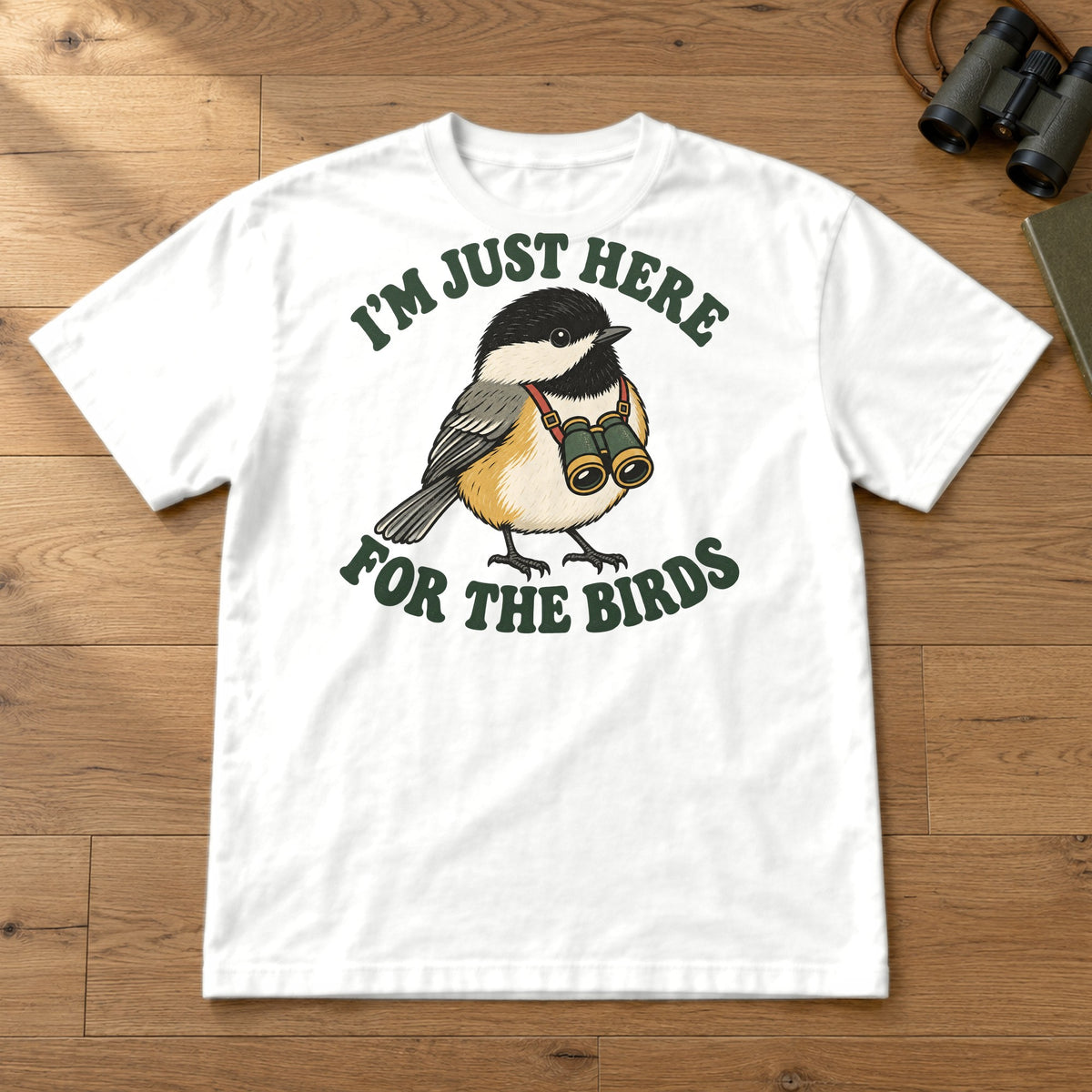 I'm Just Here for the Birds Comfort Colors T-Shirt – White