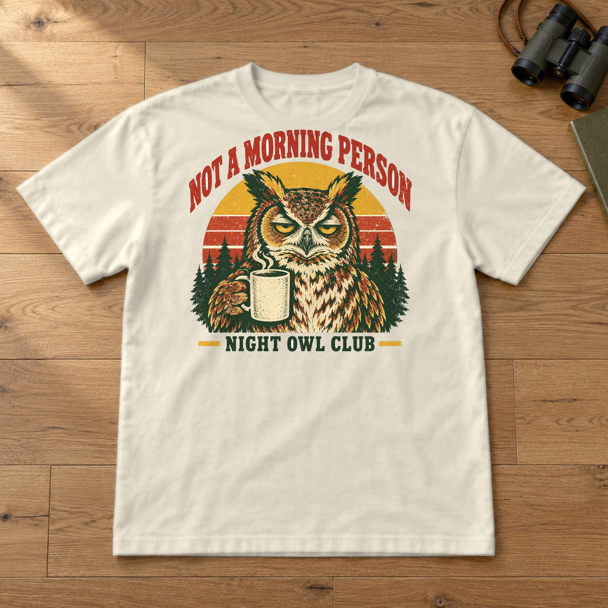 Not a Morning Person — Night Owl Club Comfort Colors T-Shirt – Ivory