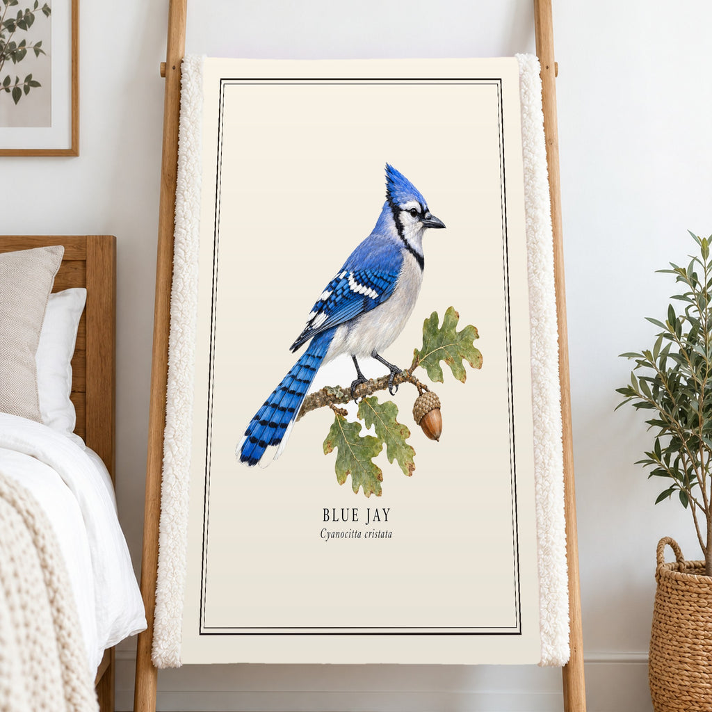 Blue Jay Field Guide Sherpa Blanket