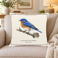 Eastern Bluebird Field Guide Throw Pillow Cover