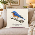 Eastern Bluebird Field Guide Throw Pillow Cover