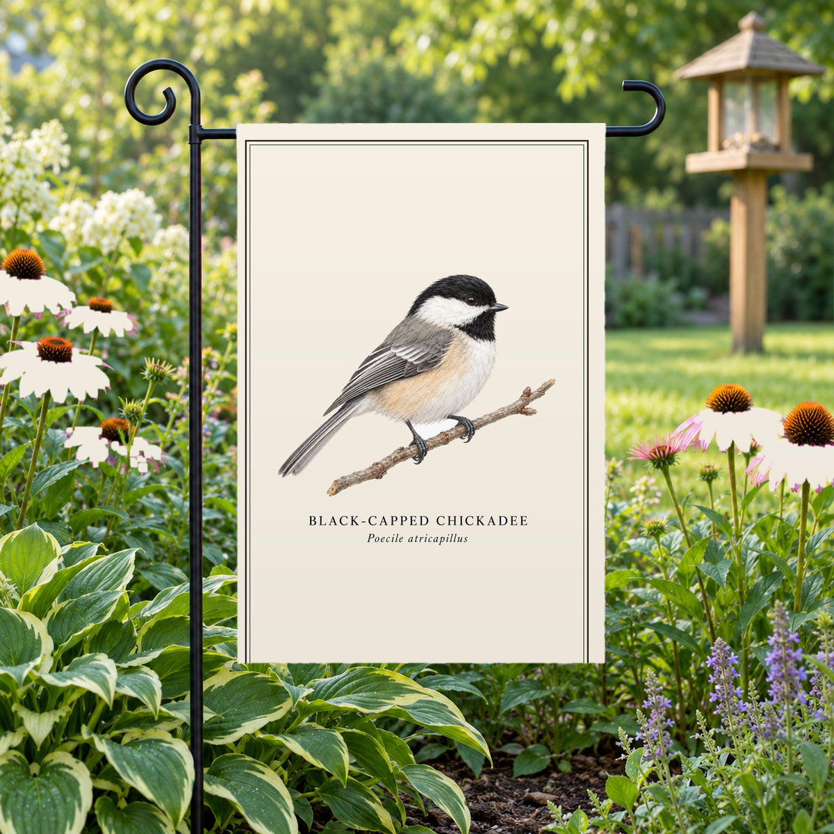 Black-capped Chickadee Field Guide Flag