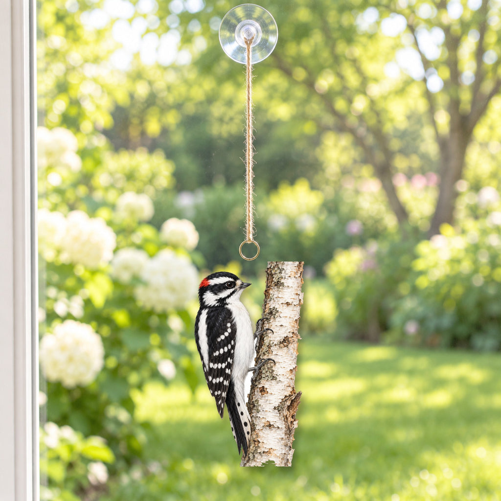 Downy Woodpecker Field Guide Suncatcher