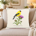 American Goldfinch Field Guide Throw Pillow Cover