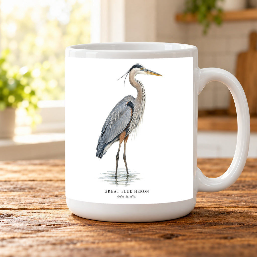 Great Blue Heron Field Guide Mug