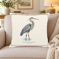 Great Blue Heron Field Guide Throw Pillow Cover