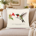 Ruby-throated Hummingbird Field Guide Throw Pillow Cover