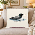 Common Loon Field Guide Throw Pillow Cover