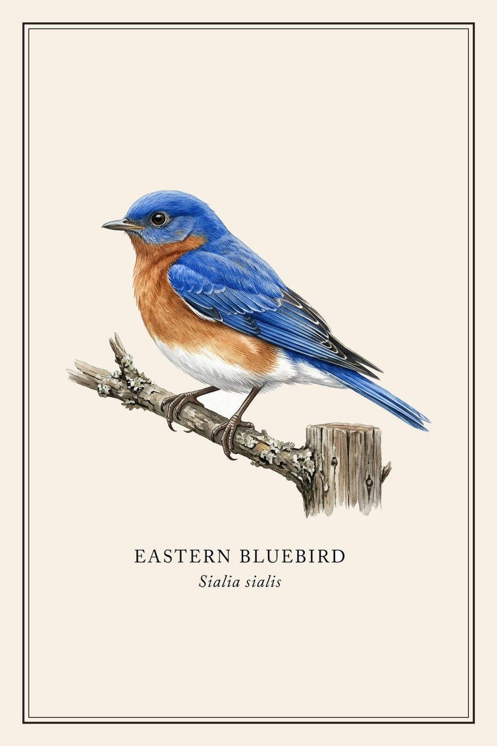 Eastern Bluebird Field Guide Flag – design