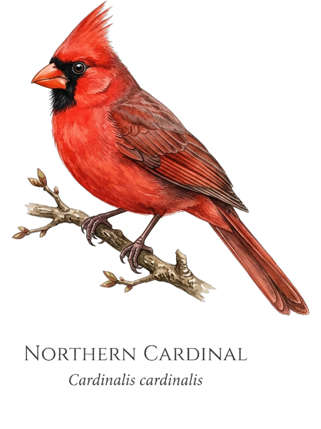 Northern Cardinal Field Guide Hoodie – design