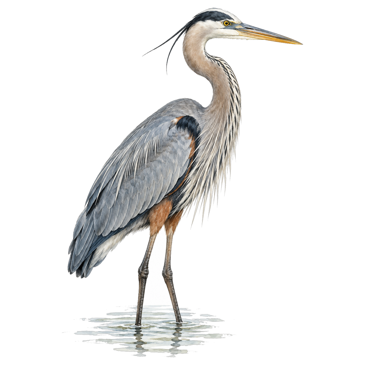 Great Blue Heron Field Guide Suncatcher – design