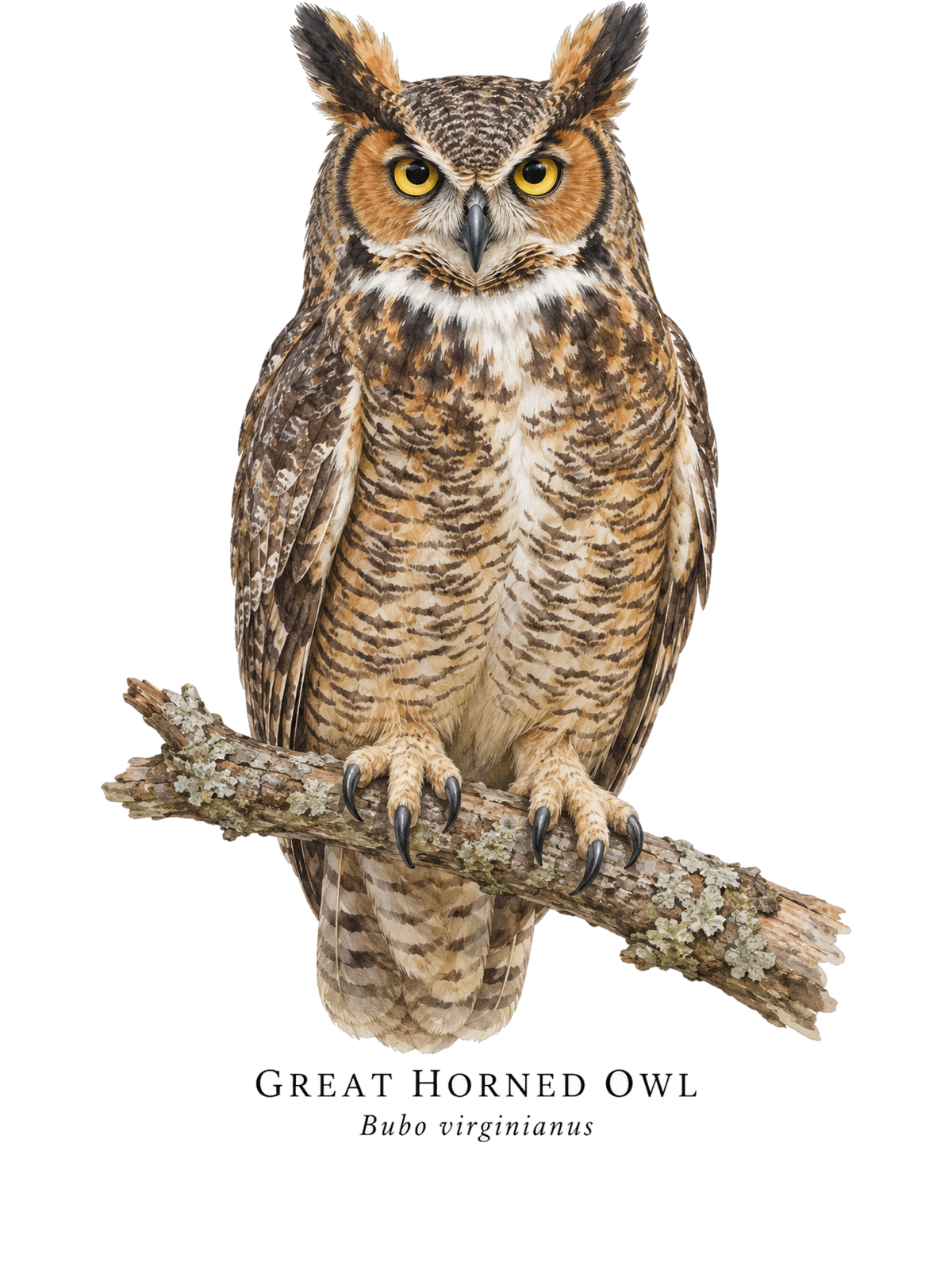 Great Horned Owl Field Guide Hoodie – design