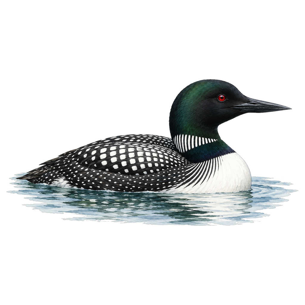 Common Loon Field Guide Suncatcher – design