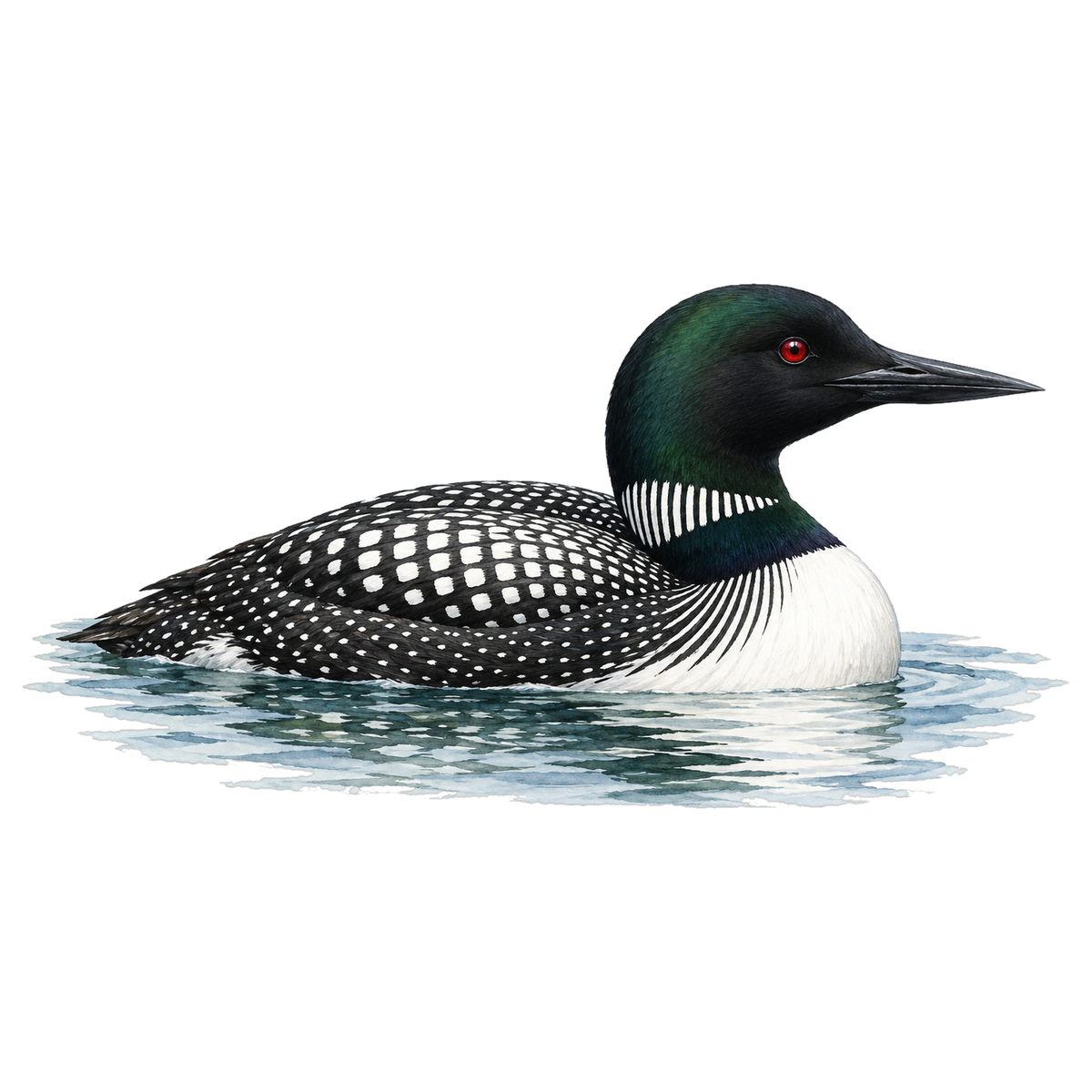 Common Loon Field Guide Suncatcher – design