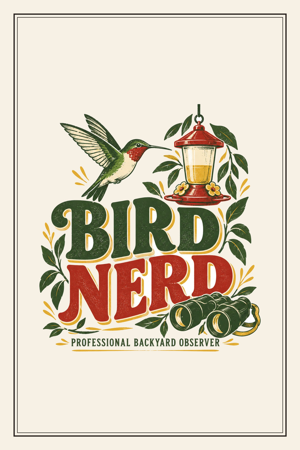 Bird Nerd Metal Sign – design