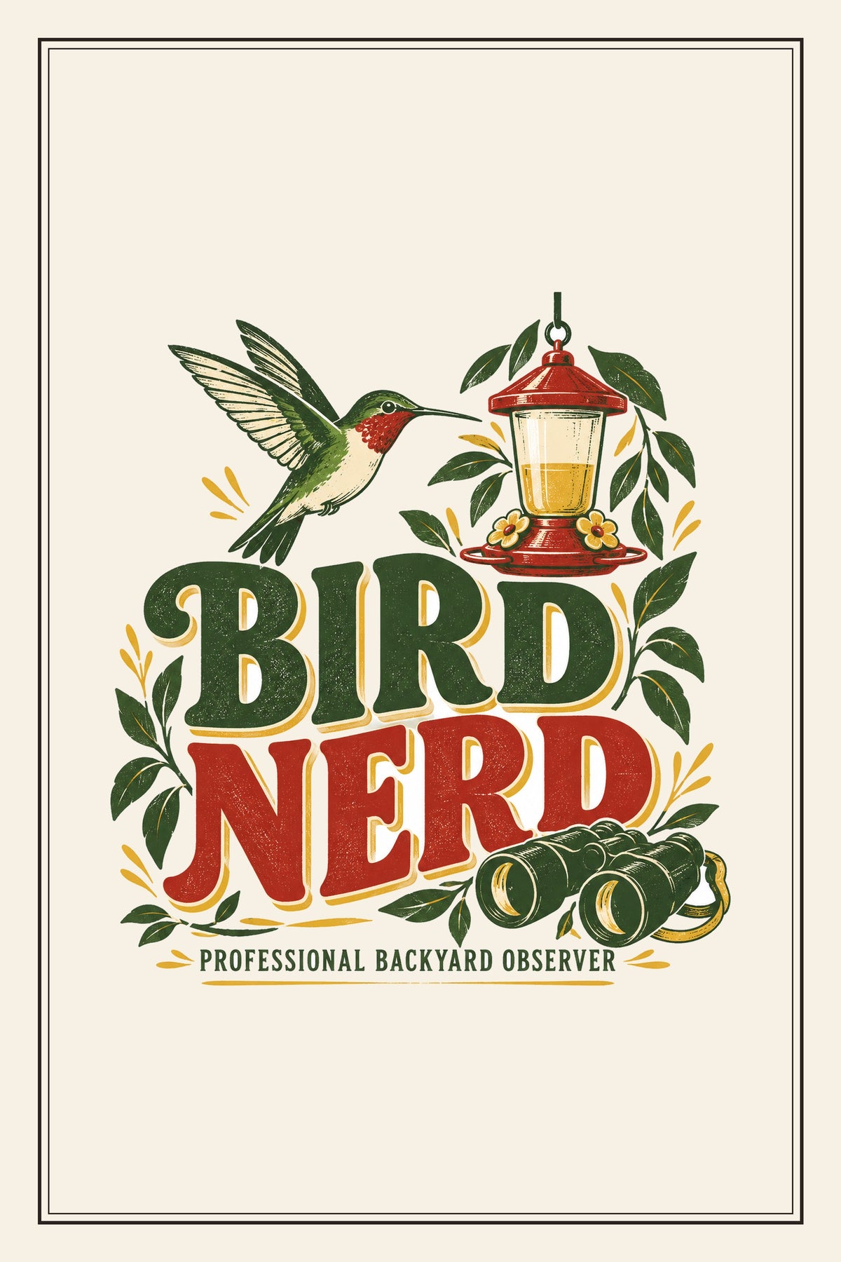 Bird Nerd Metal Sign – design