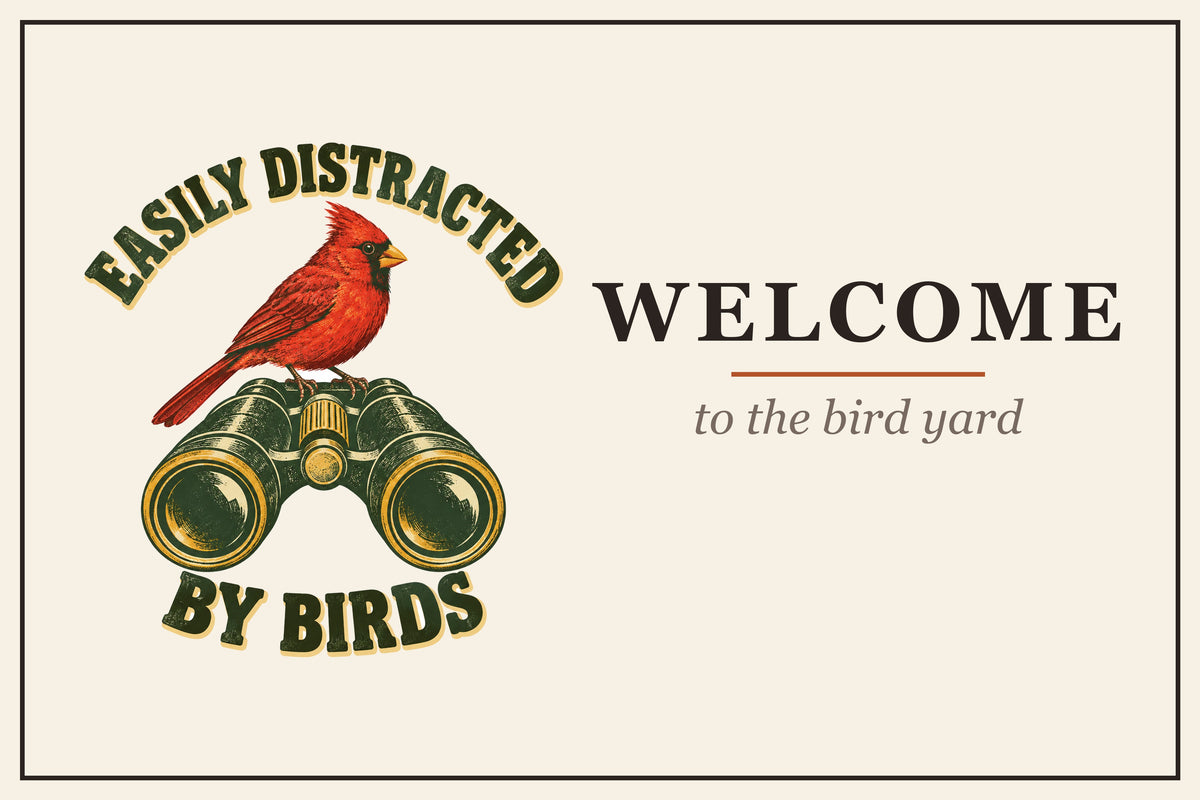 Easily Distracted by Birds Doormat – design