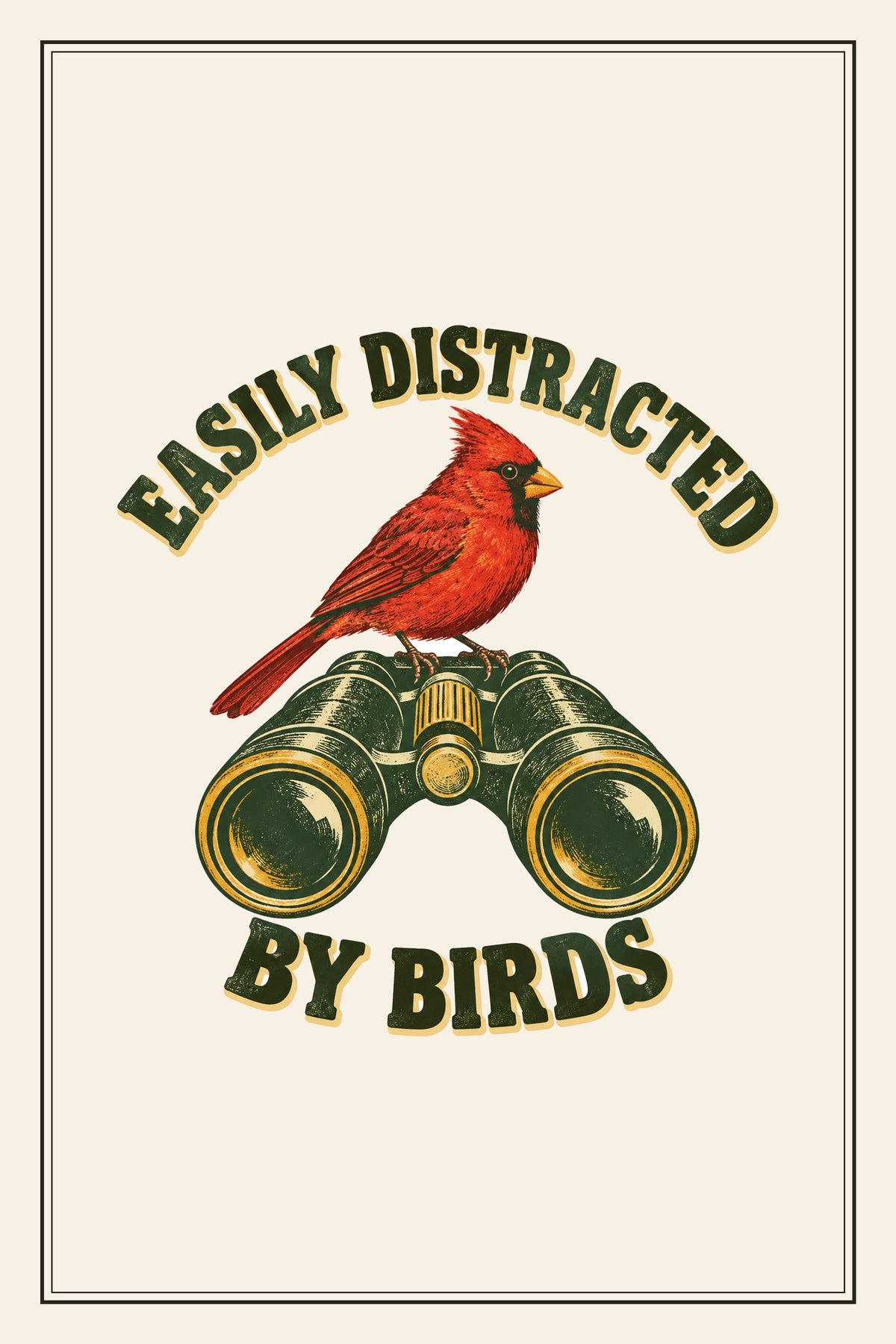 Easily Distracted by Birds Metal Sign – design