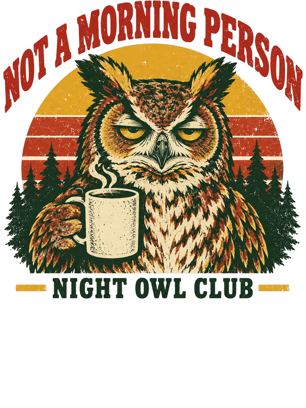 Not a Morning Person — Night Owl Club Hoodie – design