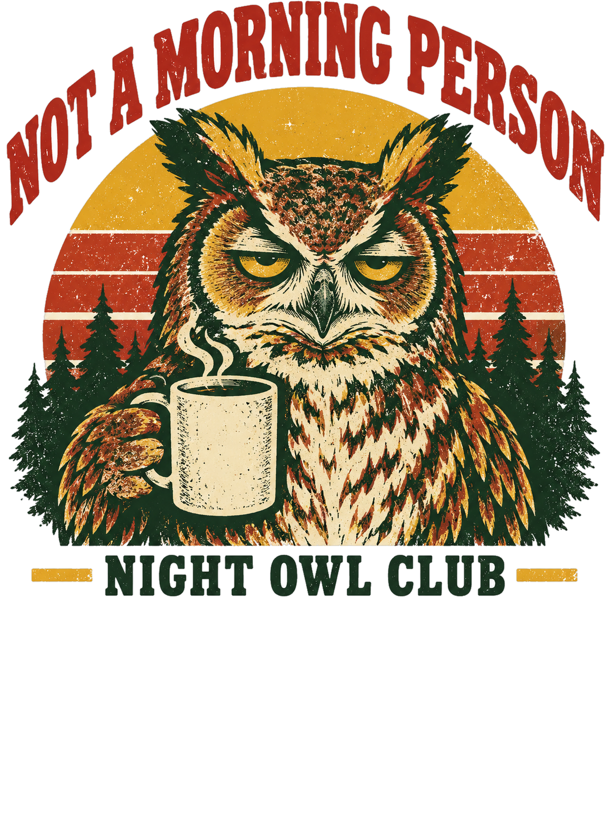 Not a Morning Person — Night Owl Club Hoodie – design