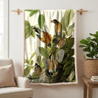 American Robin vintage field plate sherpa blanket