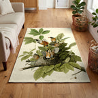 American Robin vintage field plate area rug