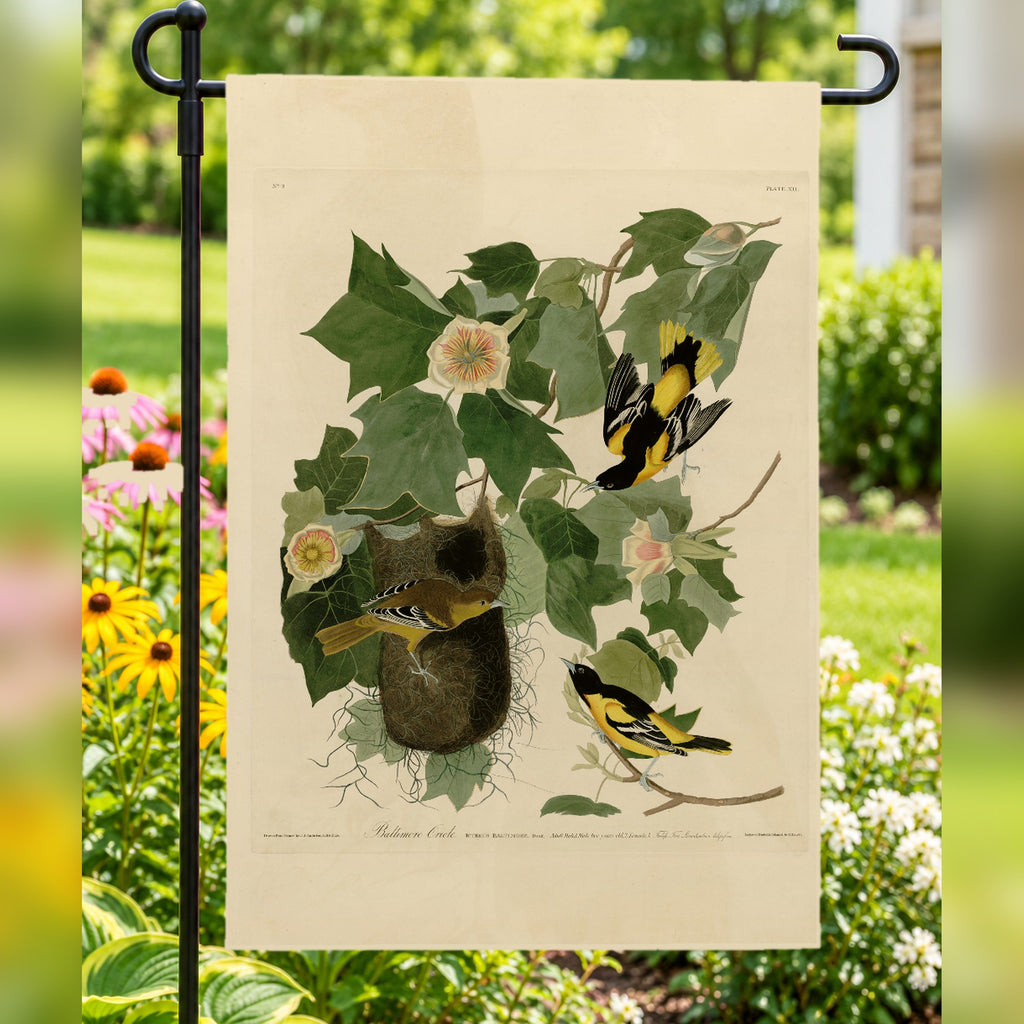 Baltimore Oriole vintage field plate garden & house flag