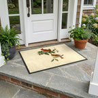Northern Cardinal vintage field plate doormat