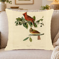 Northern Cardinal vintage field plate throw pillow cover