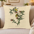 American Goldfinch vintage field plate throw pillow cover