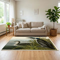 Common Loon vintage field plate area rug