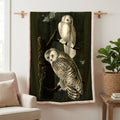 Snowy Owl vintage field plate sherpa blanket