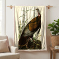 Wild Turkey vintage field plate sherpa blanket
