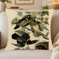 Wood Duck vintage field plate throw pillow cover