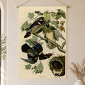Wood Duck vintage field plate linen wall tapestry