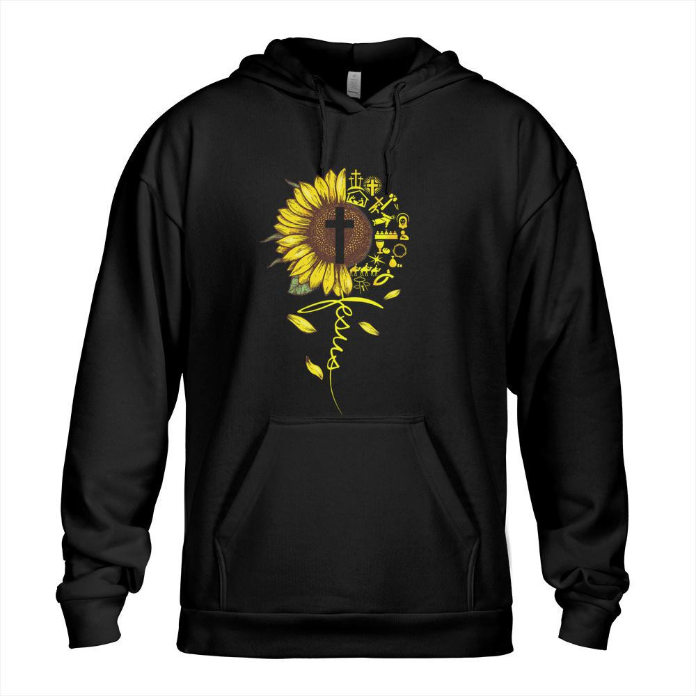 Jesus cross sunflower
