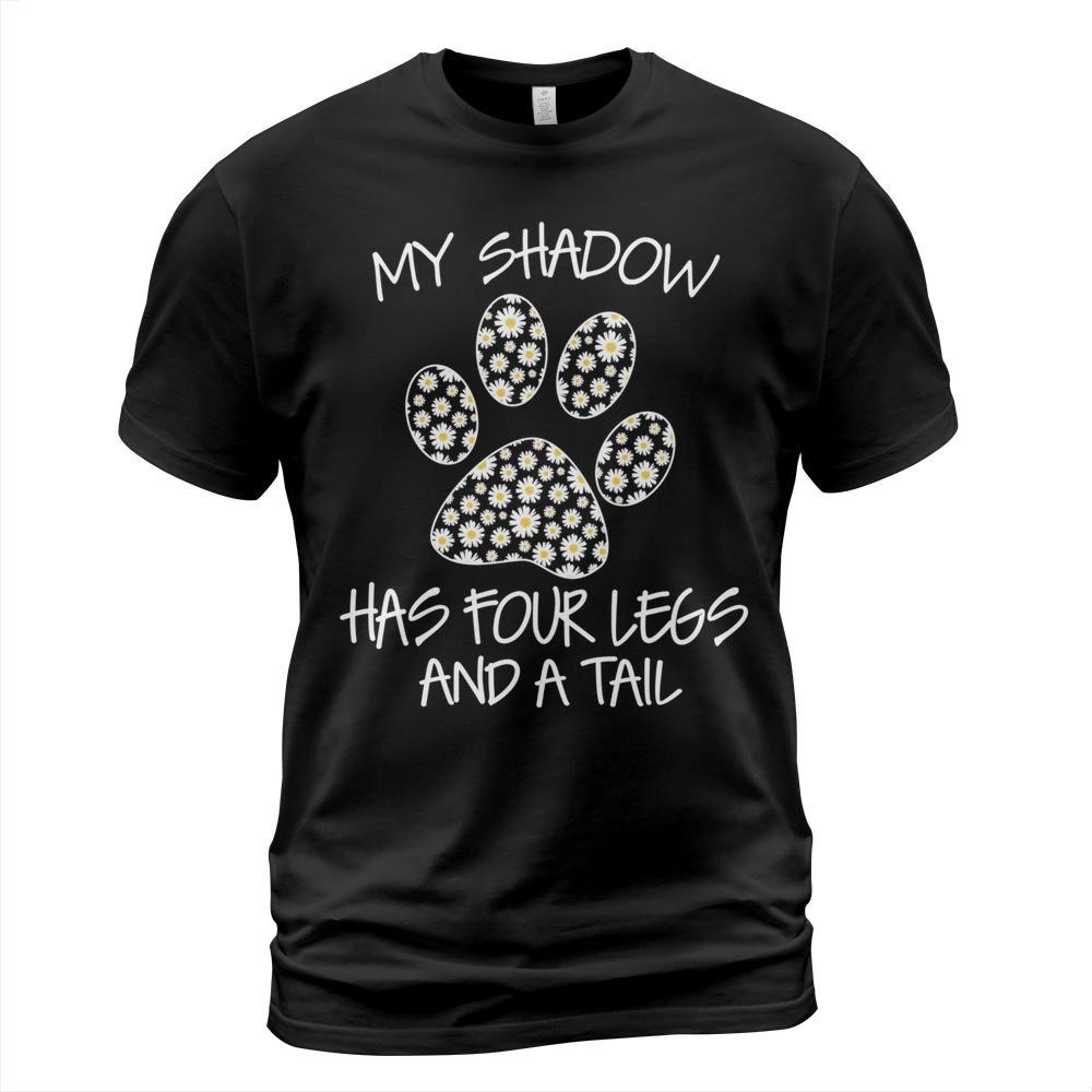 My shadow has four legs and a tail dog paw daisy chrysanthemum