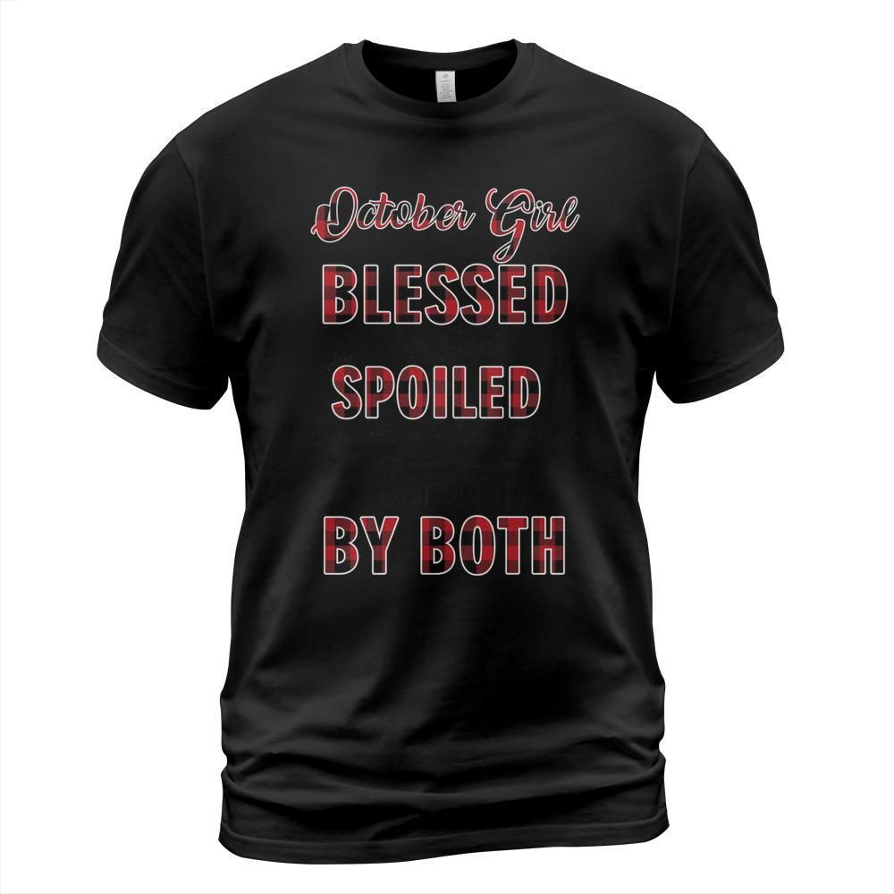October Girl Blessed By God spoiled by my husband shirt